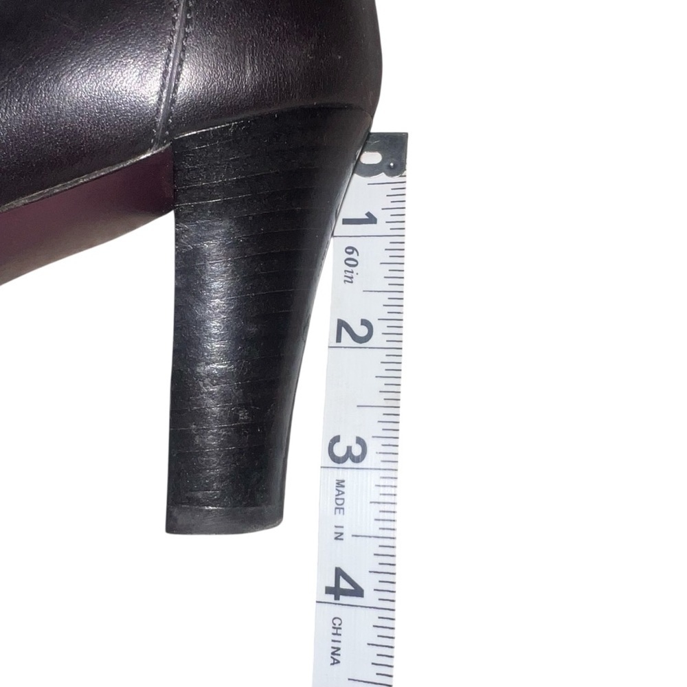 EUC Women's Salvatore Ferragamo Black Leather Loafer Heels 9.5 Classic Neutral - Picture 9 of 9